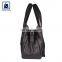 Fashion Style Designer Collection of Zip Closure Type Anthracite Fittings Stylish Women Genuine Leather Handbag