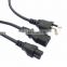Customization Specs 3 Pin Black Laptop Computer Charging Cable brazil Power Cords