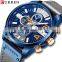 Curren Top Brand Man Watches with Chronograph Sport Waterproof Clock Military Luxury Men's Watch Analog Quartz 8393