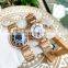 Luxury Men's Couple Blue Watch Gift Set Luxury Quartz Watch Men's Ladies Watch Waterproof
