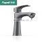 Hot sale single cold faucet gun metal bathroom stainless steel basin faucet