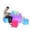 Patio Furniture LED Cube Seat 2022 New Wholesale Garden Solar Light Decoration Huel Bar and Pub Cube Table LED Cube Chair