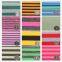 A large number of stock knitted cotton spandex striped T-shirt fabric is supplied all year round