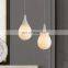 2024 New Design Natural Marble Supermarket Cafe Hotel Villa Light Luxury Led Alabaster Chandelier Pendant Light
