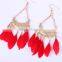 Handmade Feather Indian Earring Jewellery, Beautiful Earring Designs for Women