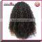 Cheap glueless lace front wig kinky curl Indian virgin hair