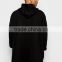 Men's zipper eco-fleece hoodie made in longline cut hoodie factory