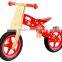 Hot sale handmade and colorful 12 inch eva tire child wooden bicycle