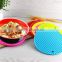 Hot sale FDA and LFGB food grade Round shape silicone table mat & silicone placemat