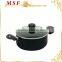 MSF-PA6240-1 24*10.5cm pressing aluminum casserole non stick coating interior non induction spiral bottom