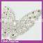 Hanjie040805 wedding butterfly rhinestone applique patch bridal/rhinestone lace