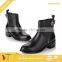 Full Grain Leather Ankle Boots Shoes with Zip for Girls Ladies in 2015 Winter