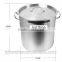 Induction Bottom Double Ears Stainless Steel Restaurant Commercial Cooking Pots for Sale