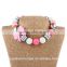 New Large Bead Necklace, Toddler gifts,BubbleGum necklace pink bowtie bracelet set