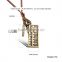 2016 unique design custom stainless steel jewelry abacus fashion leather necklace pendant