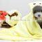dog cotton bath towel with animal shape hat/Wholesale cute dog bath towel