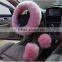 100% australia Universal Matching Sheepskin wool Steering Wheel Cover