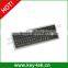 Black titanium electroplated rear panel mount keyboard with trackball