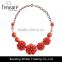 Fashion jewelry Wholesale hot selling latest design resin bead ruby stone necklace