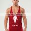 Mens stretch fitted performance tanks ribbed t back gym stringer tank top                        
                                                Quality Choice