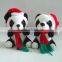 promotional cute Plush Christmas animal reindeer,snowman,santa clous,penguin Toy With Hat&scarf