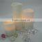 Yellow flicker aromatic white plain wax led candle with remote in dongguan