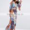 Latest Fashion Design Wrap Front Maxi Skirt Custom Special Print Long Skirt