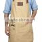 cheap wholesale canvas barber apron with tool pockets