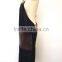 Vintage Denim Leather Barista Apron With Big Pocket