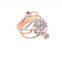 NEW fashion lovely Multilayer inlay crystal Adjustable ring for Women Gift
