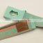 cotton webbing rope waist belt with coated metal belt buckle