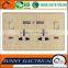 KB2 Best price british style wall white plastic 2*13A socket with 2USB port