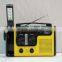 portable hand crank flashlight Radio with AM/FM/SW radio