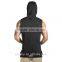 customized Sleeveless Zip Hoodie black printing gym muscle bodybuilding sport mens hoodies