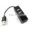 USB HUB High Speed 4 Port Four Port USB 2.0 Hub Splitter Cable Adapter for Laptop PC Wholesales Black / White