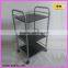 Home furniture indoor&outdoor used 3 layers 4 wheels metal iron tube kitchen trolley cart