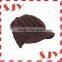 Cable Knit Slouchy Beanie Hat With Visor