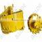 Flat body rock buckets for piling