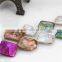 Modern necklace design 20-25mm colorfuls square shell pearl necklace
