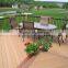 Waterproof wood plastic composite WPC decking anti-cracking plastic outdoor deck flooring