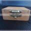 Natural solid wooden coin display box with lock