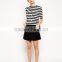 High fashion design sexy women sweater cheap women metallic stripes sweater
