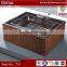 ISO9001 italy wooden skirt whirlpool spa tub , outdoor spa teak wood bathtub