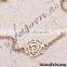 Newest flower design imitation gold necklace, imitation gold necklace without stones for women