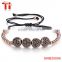 14K gold plated 316l stainless steel bracelet men's women's braided bracelet wholesale fashion jewelry