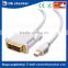 2016 dp cable 1080P/ 1920x1200 apple DVI extend second monitor cable thunderbolt 2 port compatible mini displayport to dvi cable