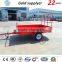 CE certificated 7*4 single axle cargo trailer