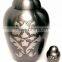 Engraved Flower Figure Brass Cremation Urns