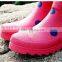 Ladies Fashion Dot Print Rubber Rain Boots