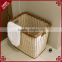 S&D China Large size new round rattan woven colored plastic storage baskets, plastic laundry basket